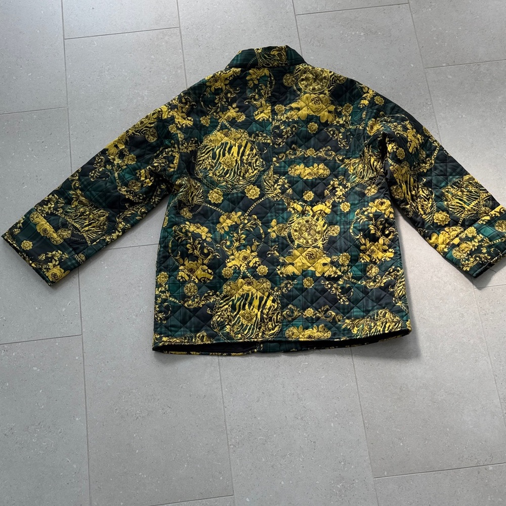 ASOS Green and Yellow Patterned Puffer Jacket - Picture 4 of 4